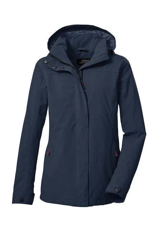 Killtec KOS 92 WMN JCKT Women's Functional Outdoor Jacket with Zip-Off Hood, Dark Blue, 46, 39145-000