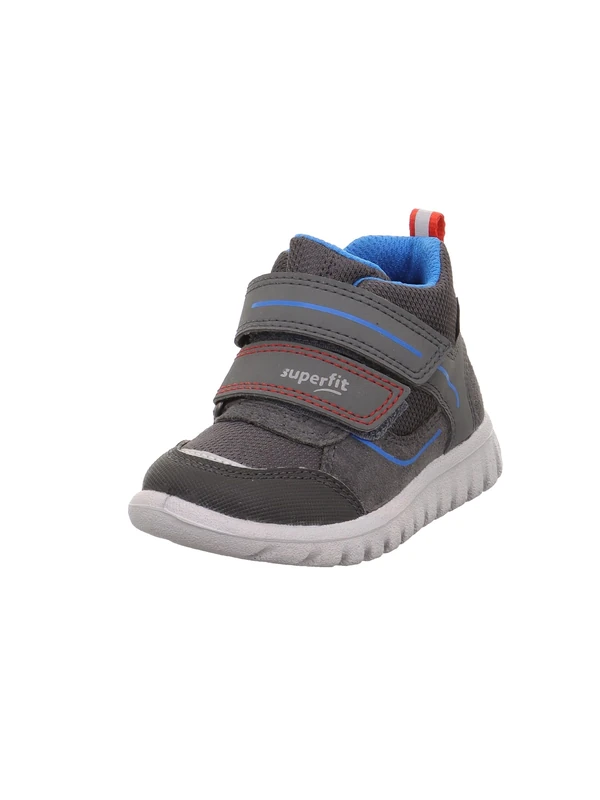 Superfit Boys' Sport7 Mini Trainers, Grey Blue 2000, 4 UK