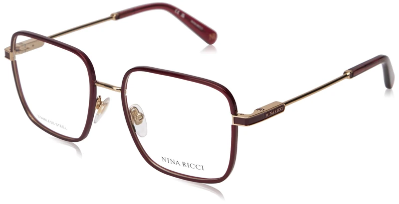 DE RIGO VISION ESPAÑA OPT;FRAMES Nina Ricci - MAT: Metal-C: SHINY ROSE GOLD WITH BORDEAUX PARTS D: 135x17 - Female
