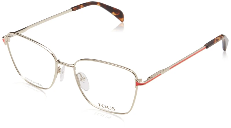 TOUS Glasses for Women, Light Gold W/Coloured Parts, UK 40