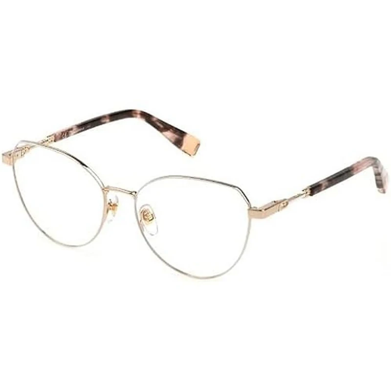 Furla Women's Glasses, Shiny Rose Gold W/Ivory Parts, UK 26