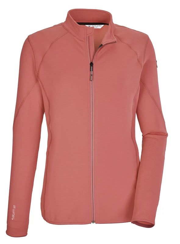 Killtec Women's Kos 6 Wmn FLX Stretch Stand-up Collar/Fleece Jacket, Neon-Coral, 40