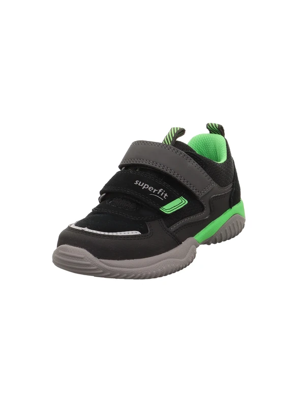 Superfit Storm Boys' Trainers 1-006388, Black Green 0000, 14 UK