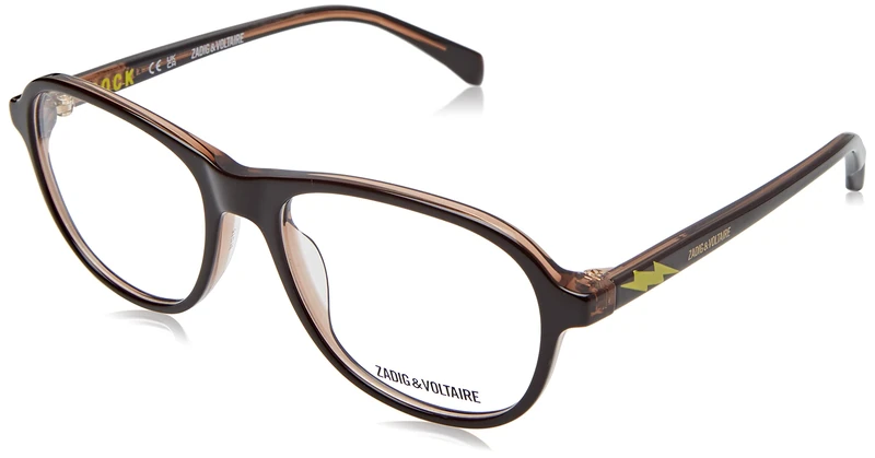 Zadig&Voltaire Unisex Kids VZJ039 Sunglasses, DARK BROWN TOP/LIGHT BROWN BASE, 51