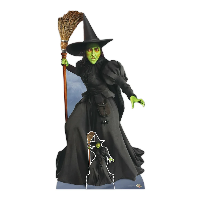 Star Cutouts SC4225 Wicked Witch of the West (Margaret Hamilton) Lifesize Cardboard Cutout with Mini – Wizard of Oz Villain Display for Fans