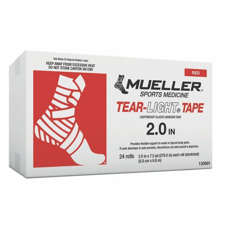Mueller TapeWrap Premium Red - 5cm x 5.4m Pack of 24 Rolls
