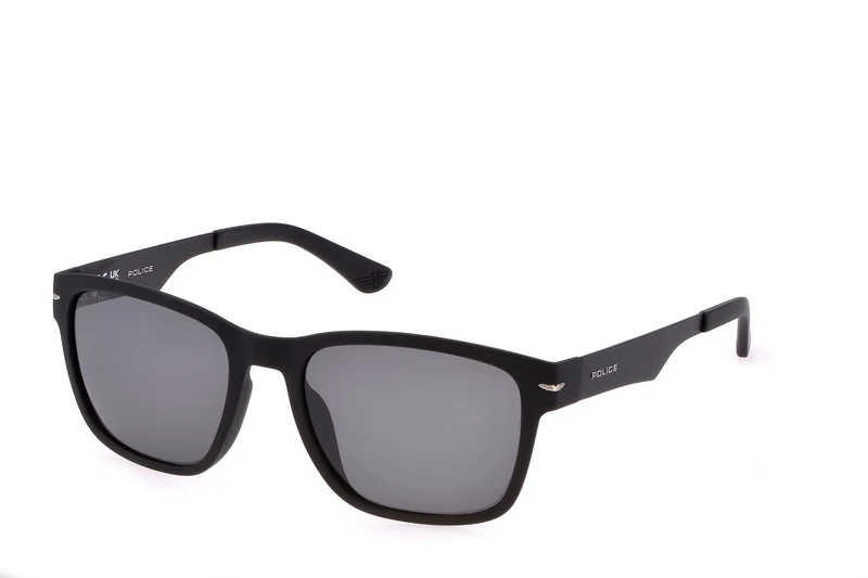 Police Men's Sunglasses SPLL09E Summit 2, Matt Black, 56