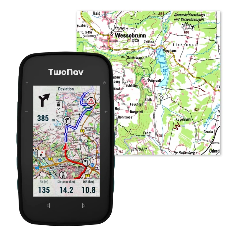 TwoNav Cross Plus (32 GB), Outdoor GPS with 3.2 Inch Screen for MTB, Bike, Trekking, Hiking or Navigation with Maps (Cross Plus + Map Germany Full)