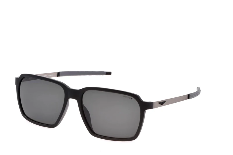 POLICE Men's Sunglasses SPLL16 Solstice 5, Matt Black, 58