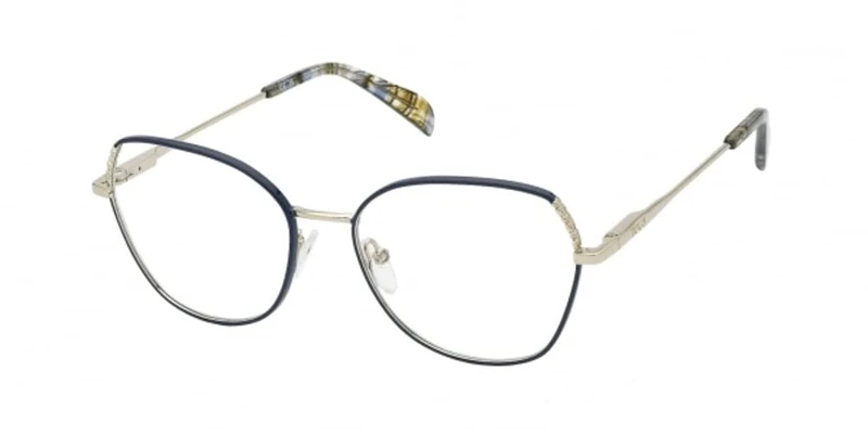 TOUS Glasses for Women, Shiny Light Gold W/Coloured Parts, UK 26