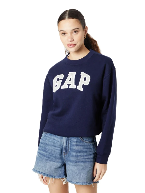 GAP Women's Heritage Sweatshirt, Navy Uniform, S