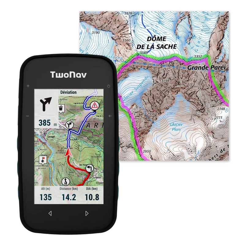 Cross Plus GPS + Map France IGN Top25 – Multisport Bike Cycling Mountain Bike Trekking Compact and Lightweight 3.2 Inch Screen/Battery Life 20 Hours/Memory 32 GB Topol Card Included