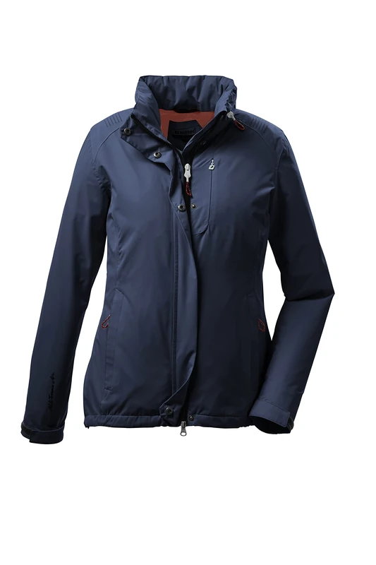 Killtec Women's Kos 25 Wmn Jckt Functional Jacket with roll-up Hood, Packable, darkblue, 36 (EU)