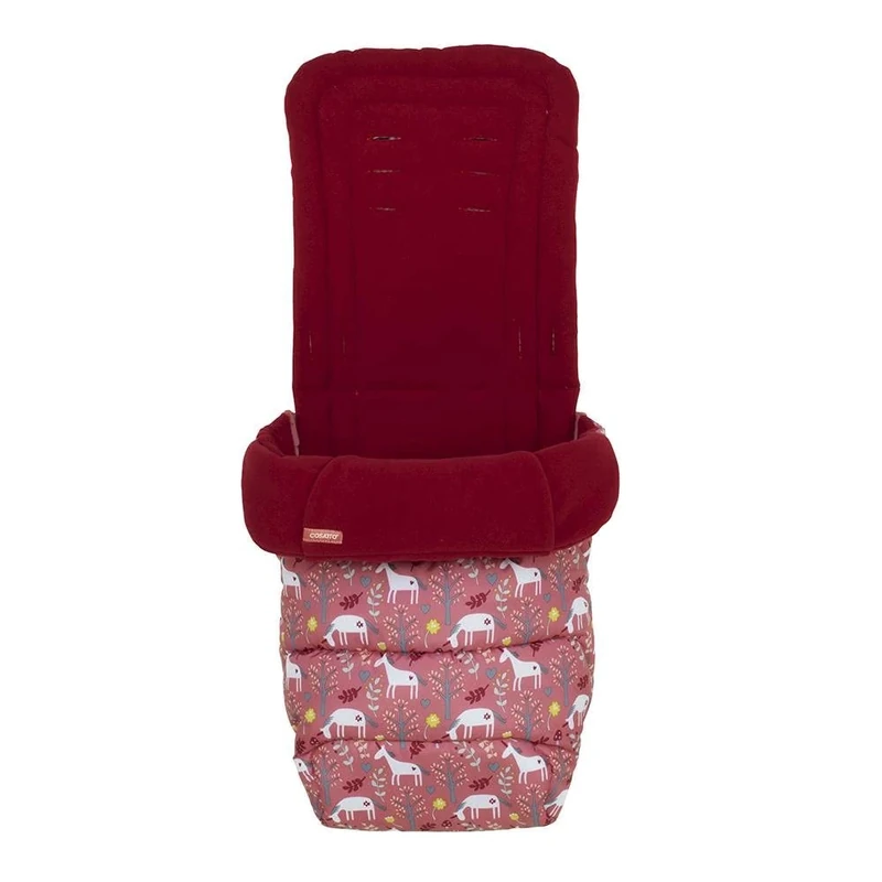 Cosatto Universal Footmuff – Cosy Toes, All Season Luxury Quilted Pram, Pushchair, Stroller Liner Liner, Washable, with Kangaroo Pouch for Hands (Unicorn Garden)