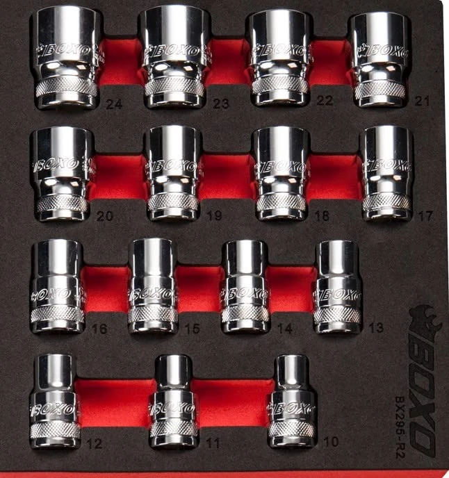 6 PT 1/2" Shallow Socket Set in EVA Foam