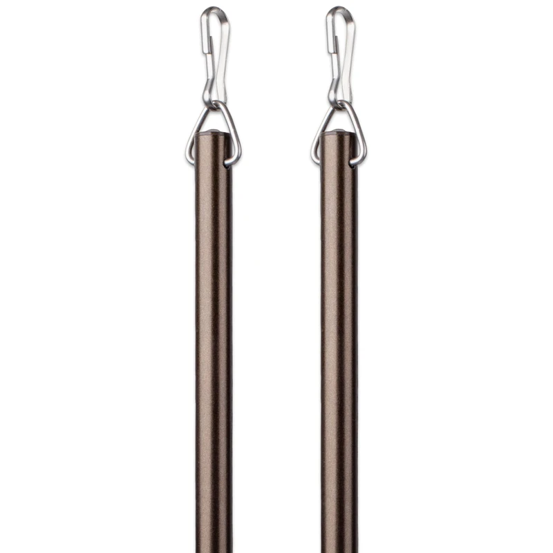 EverTrack Curtain Wand - Aluminum Curtain and Drapery Pull Rod with Stainless Steel Hardware for Curtains, Draperies, and Room Divider Curtains - 36 Inches, Metallic Bronze - Pack of 2