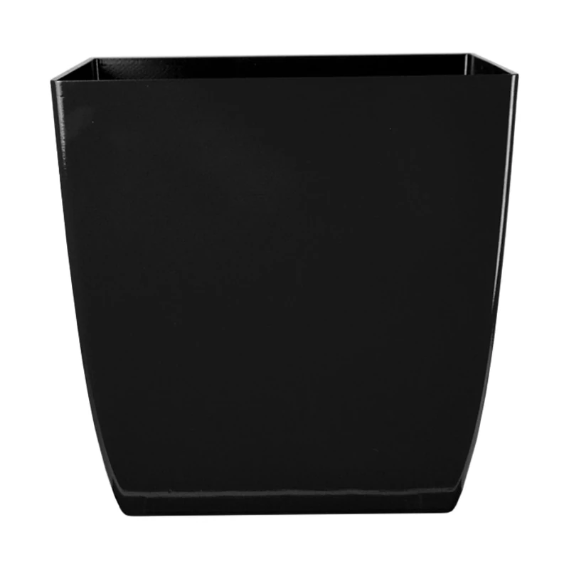 The HC Companies Planter, Glossy Black, 16"