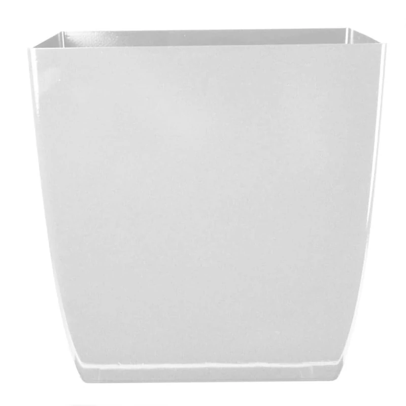 The HC Companies 16 inch Glossy White Planter - Modern Design