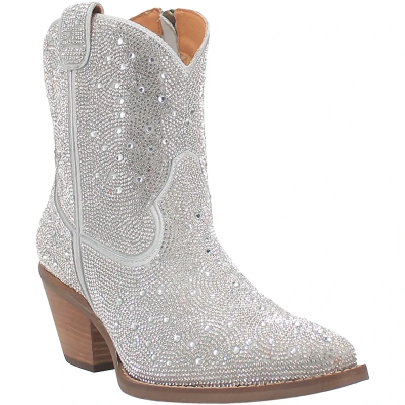 Dingo Women's Di577-045 Fashion Boot, Silver, 8 UK