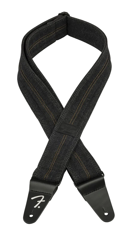 Fender x Wrangler Denim Strap, Washed Black Stitch