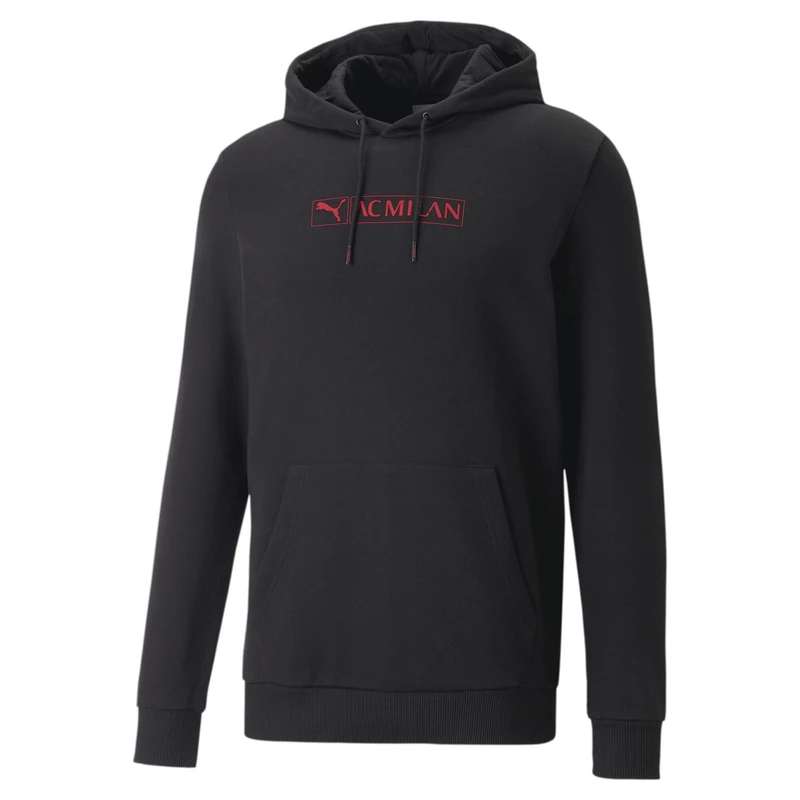 AC Milan 769334 FtblLegacy Hoody Sweatshirt Men's Black-Tango Red 3XL
