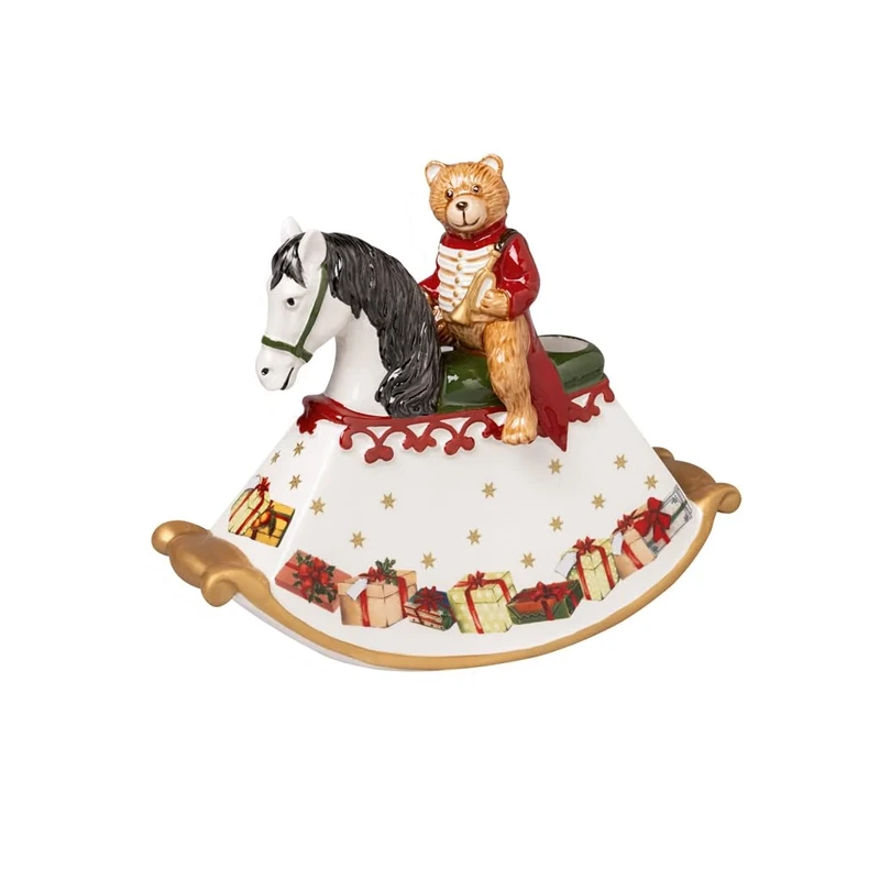 Villeroy & Boch - Christmas Toys rocking horse, porcelain candle holder