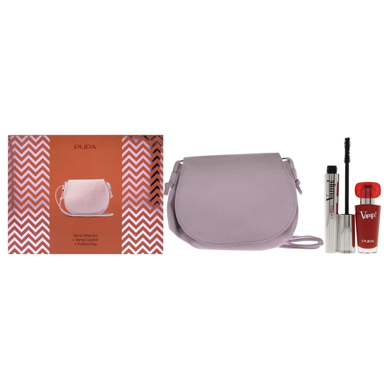 Pupa Milano Vamp! Mascara and Lipstick Kit for Women 3 Pc 0.32oz Mascara - 100 Extra Black, 0.123oz Lipstick - 303 Iconic Red