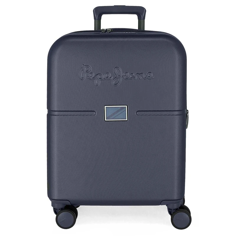 Pepe Jeans Accent Cabin Suitcase Blue 40x55x20 cm Rigid ABS Integrated TSA Closure 37L 3.22 kgs 4 Double Wheels Hand Luggage