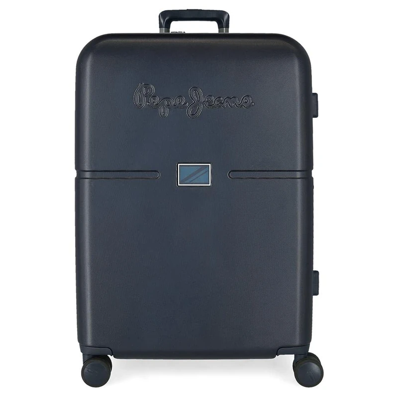 Pepe Jeans Accent Medium suitcase Blue 48x70x28 cms Rigid ABS Integrated TSA closure 79L 4.32 kgs 4 Double wheels