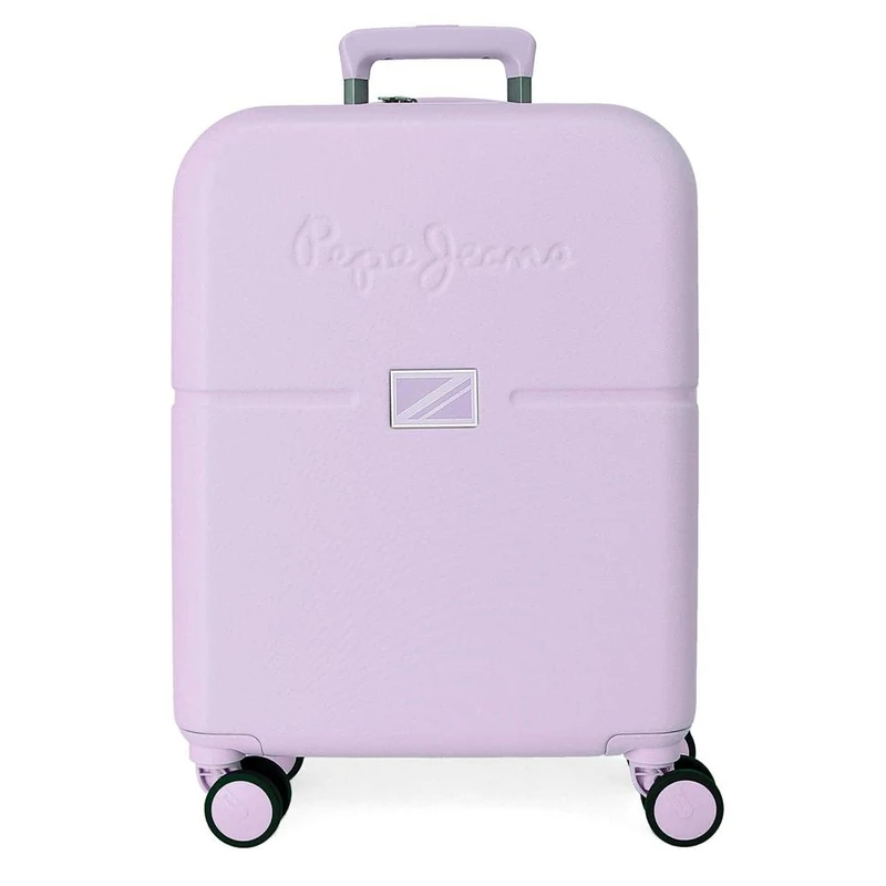 Pepe Jeans Accent Purple Cabin Suitcase 40x55x20 cm Rigid ABS Integrated TSA Closure 37L 3.22 kgs 4 Double Wheels Hand Luggage