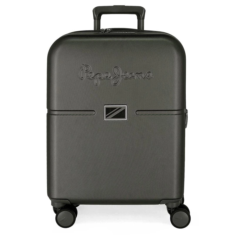 Pepe Jeans Accent Cabin Suitcase Black 40x55x20 cm Rigid ABS Integrated TSA Closure 37L 2.74 kg 4 Double Wheels Extendable Hand Luggage