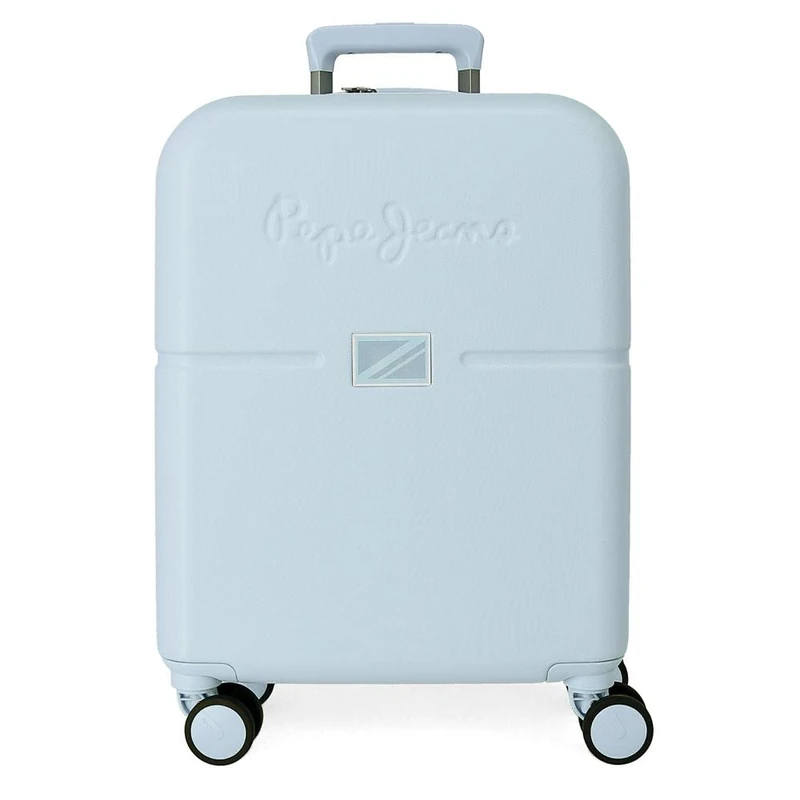 Pepe Jeans Accent Cabin Suitcase Blue 40x55x20 cm Rigid ABS Integrated TSA Closure 37L 2.74 kgs 4 Double Wheels Expandable Hand Luggage