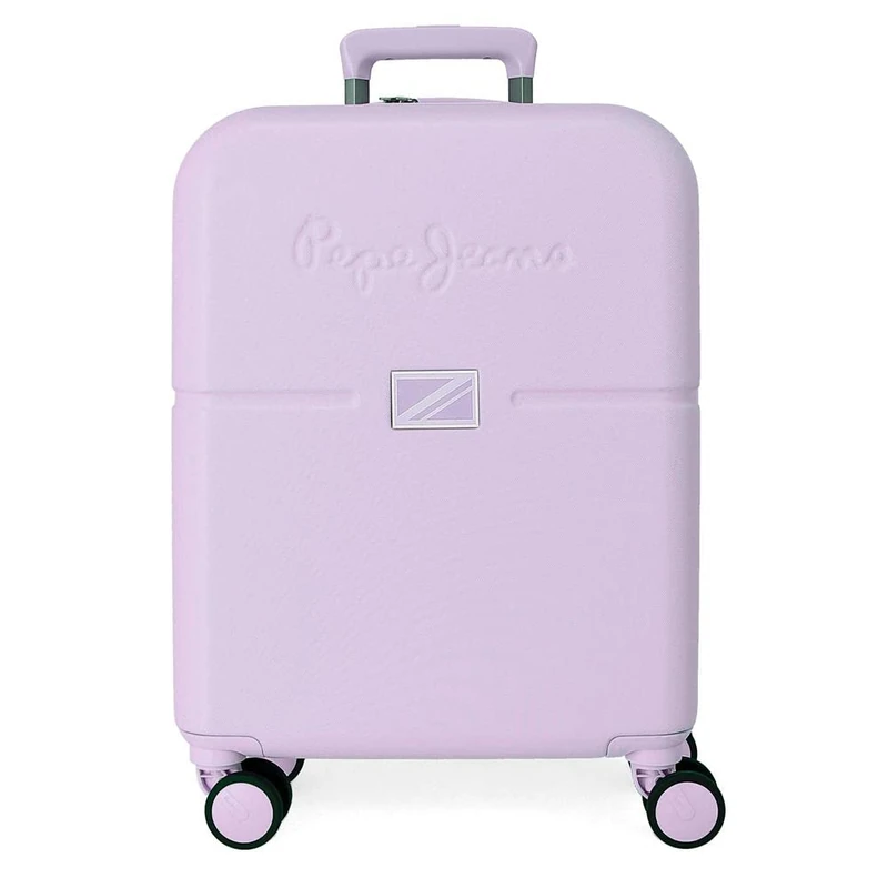 Pepe Jeans Accent Purple Cabin Suitcase 40x55x20 cm Rigid ABS Integrated TSA Closure 37L 2.74 kgs 4 Double Wheels Expandable Hand Luggage