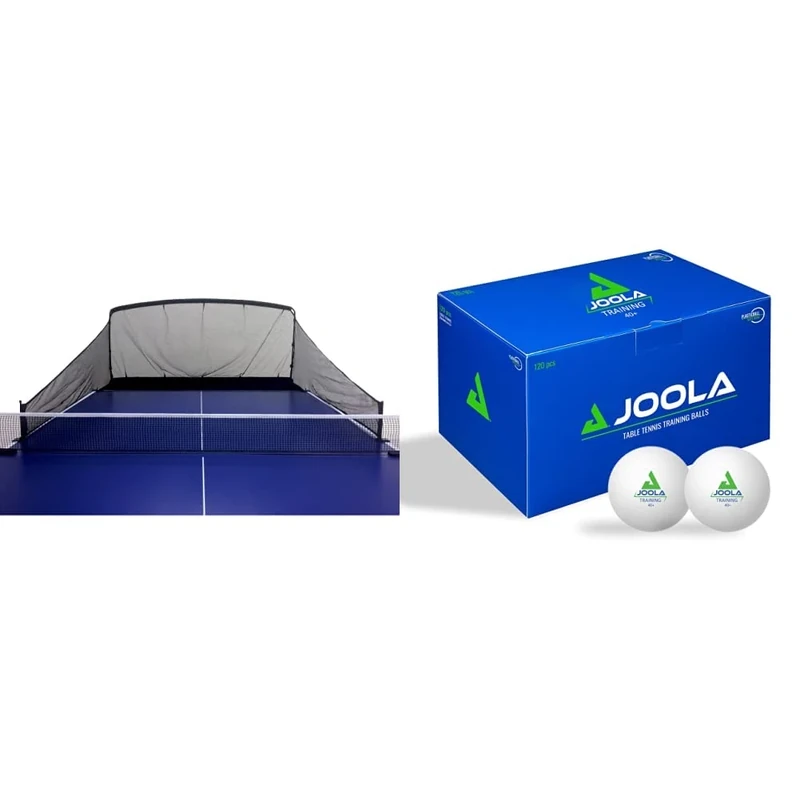 JOOLA iPong Carbon Fiber Table Tennis Ball Catch Net & Training Table Tennis Balls 120 Pack - 40mm Regulation Bulk Ping Pong Balls for Competition and Recreational Play