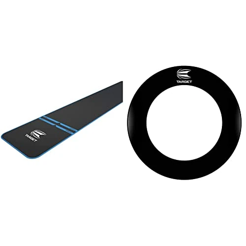 Target Darts World Champion Darts Mat - Blue Trim & Pro Tour Printed Surround Black