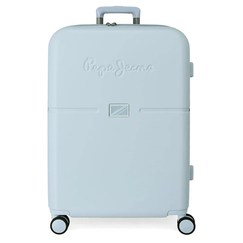 Pepe Jeans Accent Medium suitcase Blue 48x70x28 cms Rigid ABS Integrated TSA closure 79L 4.32 kgs 4 Double wheels