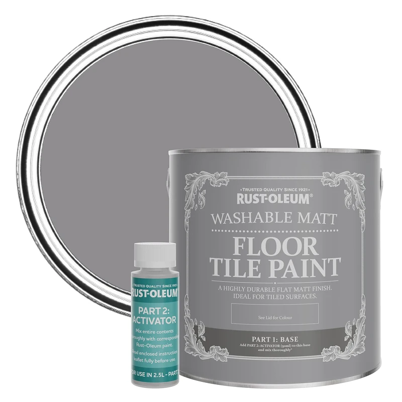 Rust-Oleum Purple Washable Matt Floor Tile Paint - Iris 2.5L