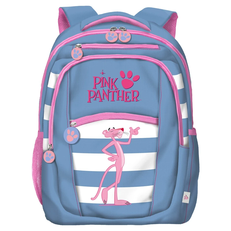 Dohe - Large Backpack - 3 compartments - Size 28 x 40 x 12 cm - Pink Panther - Stripes Model