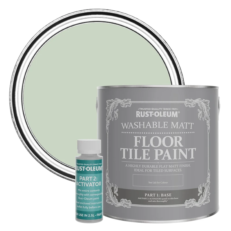 Rust-Oleum Green Washable Matt Floor Tile Paint - Laurel Green 2.5L