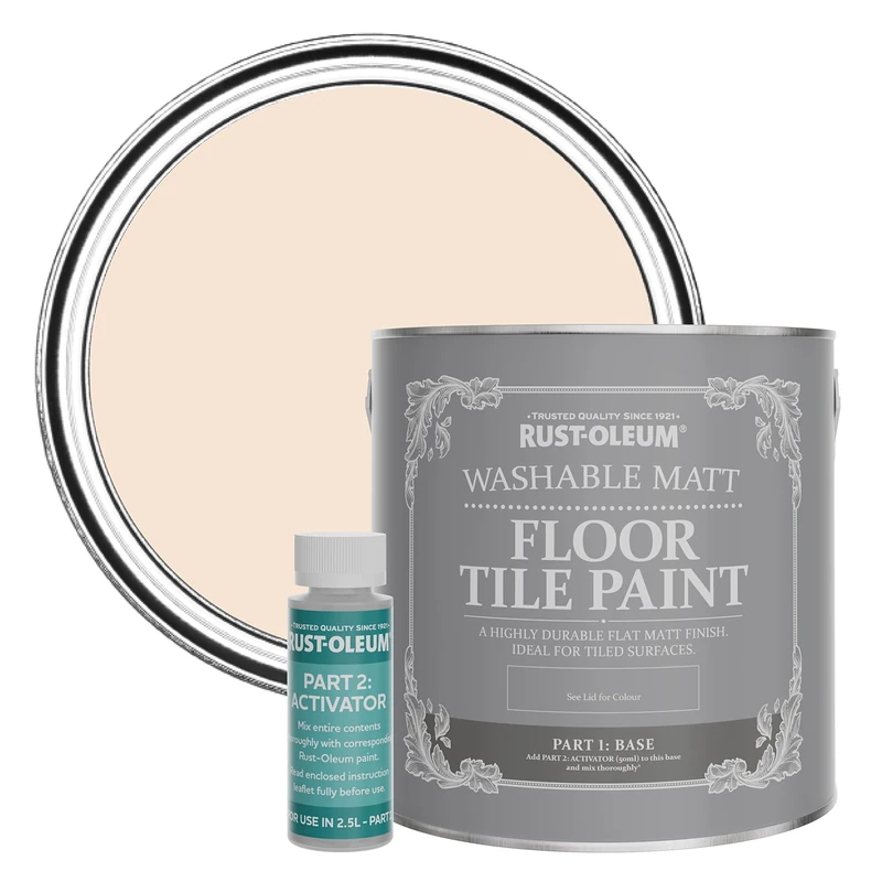 Rust-Oleum Pink Washable Matt Floor Tile Paint - Melrose 2.5L