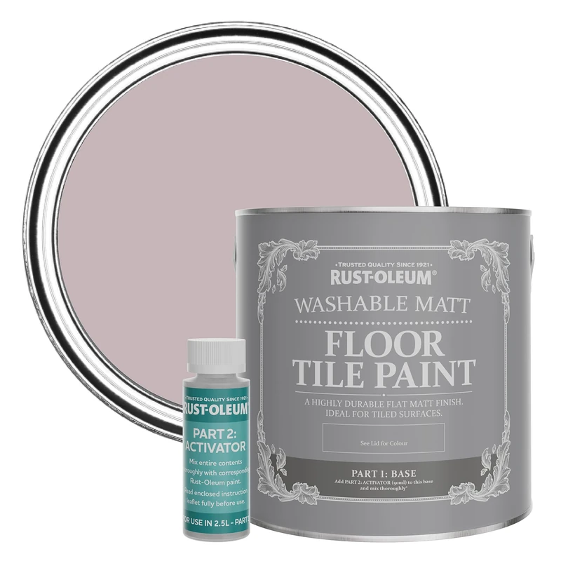 Rust-Oleum Purple Washable Matt Floor Tile Paint - Lilac Wine 2.5L