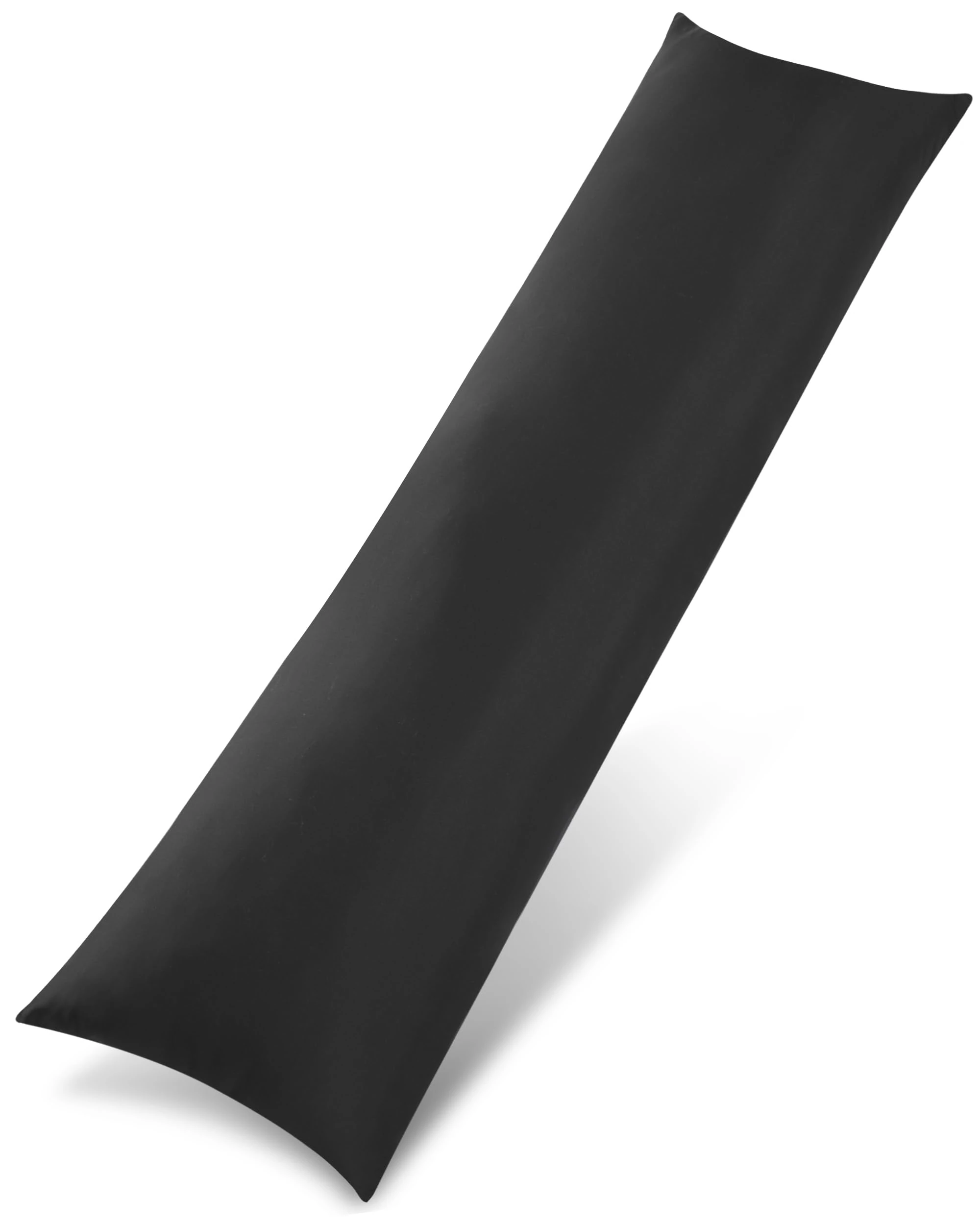 Utopia Bedding Bolster Pillow Pack of 1, (Double, 4Ft 6 Inch), Full Body Pillow, Soft Hollowfiber Filling, Long Pregnancy Pillow for Maternity Support and Side Sleeper (Black)
