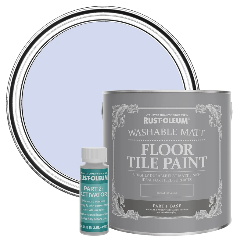 Rust-Oleum Purple Washable Matt Floor Tile Paint - Be My Mermaid 2.5L