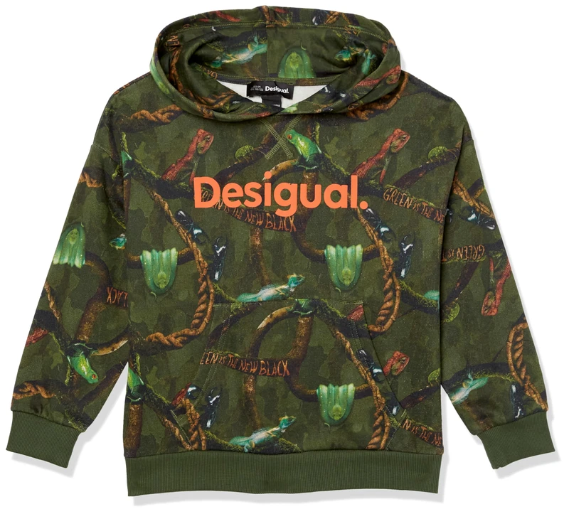 Desigual Boys' Ariel Cardigan Sweater, Green, S - Image 1