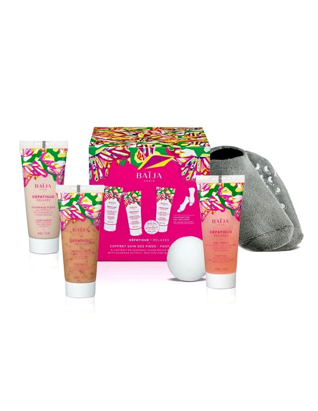 Baïja - Relaxing foot set - 1 exfoliator 30 ml + 1 mask 30 ml + 1 pair of socks + 1 cooling gel 30 ml - Image 1