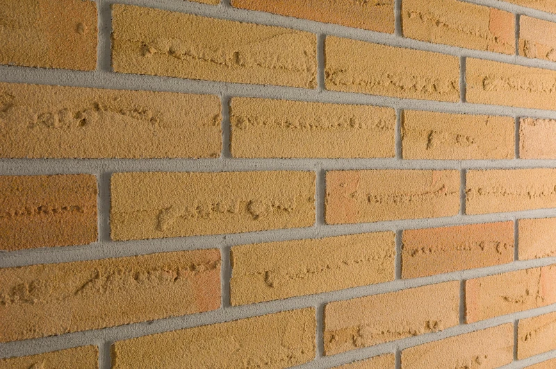Elabrick Yellow Murcia Flexible Brick, Quartz Slats, 50 x 210 mm, Thin Tile Wall Decoration, Easy to Apply for Outdoor and Indoor and Thermal Coat