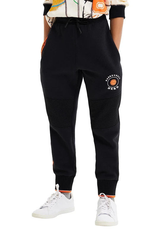 Desigual Boys Knit Long Trousers Casual Pants, Black, 7 UK