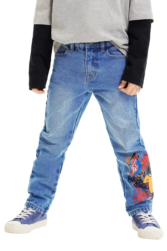 Desigual Boy Denim Long Trouser, Blue, 4