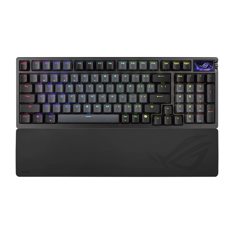 ASUS ROG Azoth 96 HE - Wireless Analog Gaming Keyboard, ROG HFX V2 Hot-Swap Magnetic Switches, Hall Sensor, Fast Trigger, OLED Display, Mode Connectivity, 8K Polling Rate