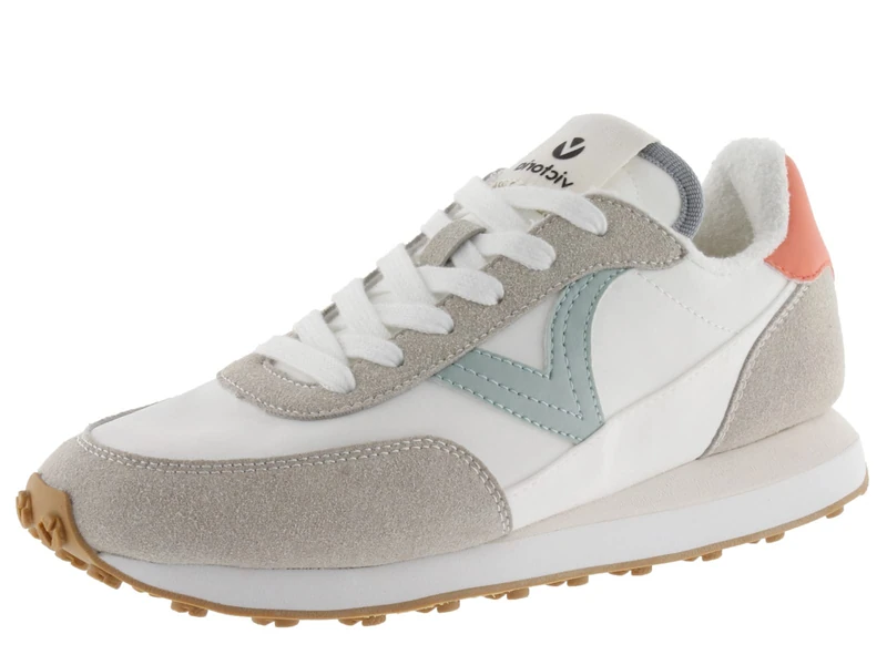victoria Astro Nylon Low-Top Trainers & Contrast Pieces & Serrated Sole 1138100 for Women Celeste 37